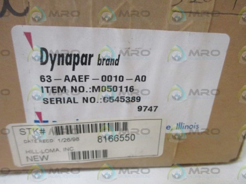 DYNAPAR 63-AAEF-0010-A0 ENCODER  NSFS