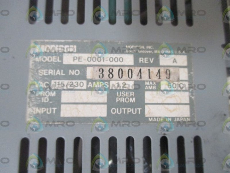 MODICON PE-0001-000 POWER SUPPLY  UNMP
