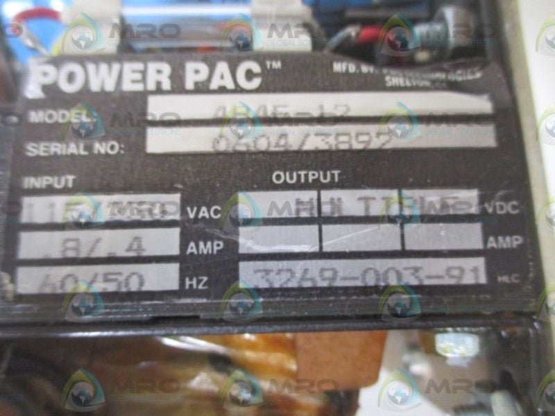 POWER PAC INC. 484E-12  NSNP OUT OF A  BOX