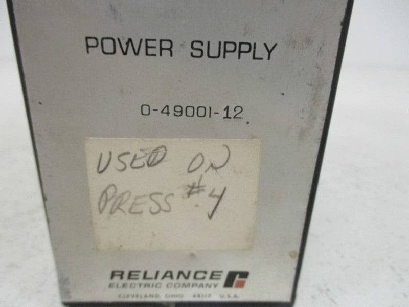 RELIANCE ELECTRIC 0-49001-12 POWER SUPPLY UNMP