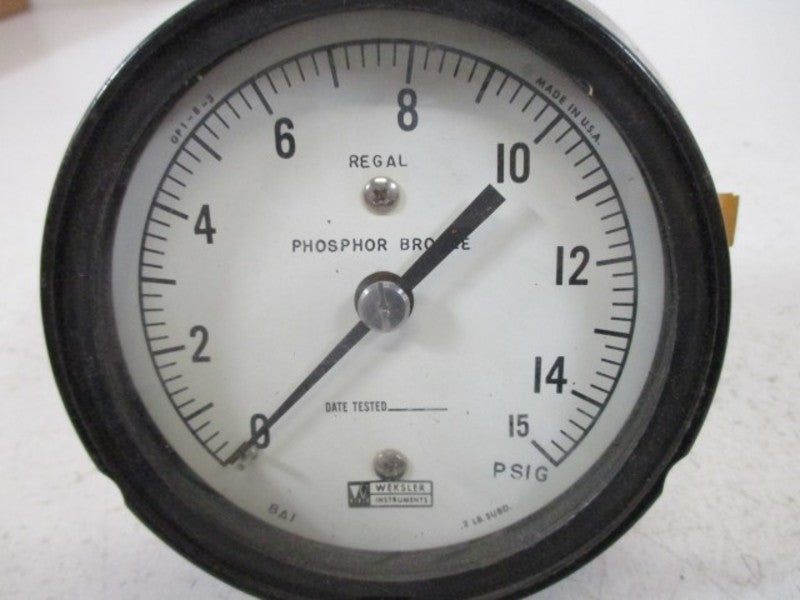 WEKSLER 0-15 PSI Gauge UNMP
