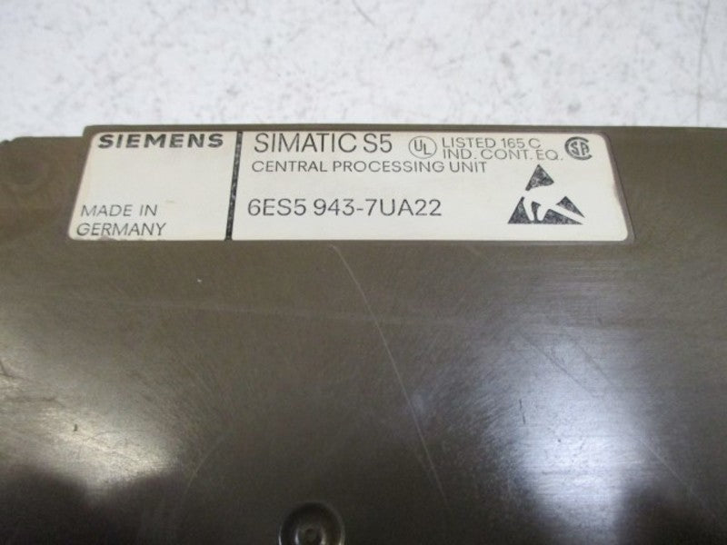 SIEMENS 6ES5-943-7UA22 MODULE UNMP