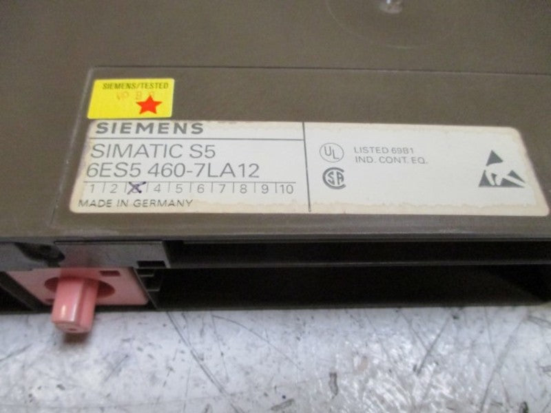 SIEMENS 6ES5-460-7LA12 MODULE UNMP