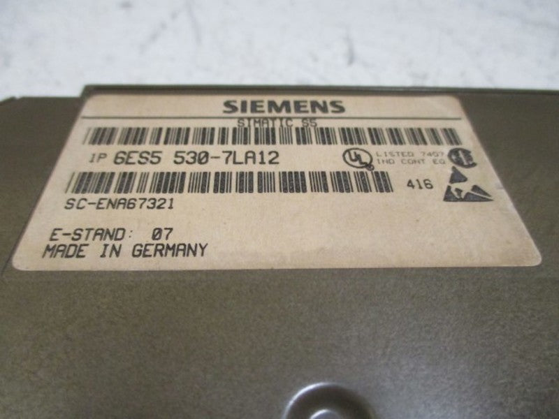 SIEMENS 6ES5-530-7LA12 MODULE UNMP