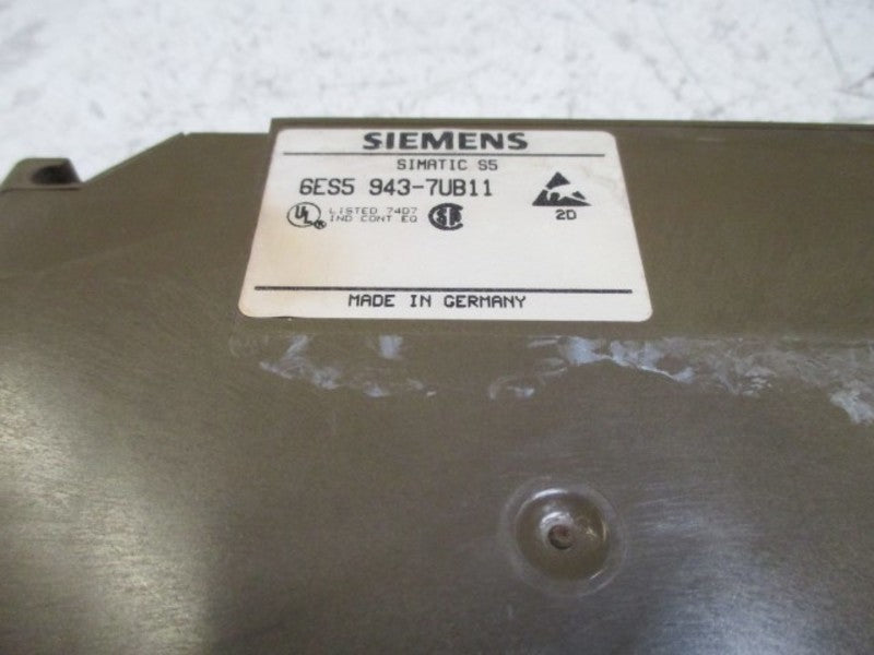 SIEMENS 6ES5-943-7UB11 MODULE UNMP