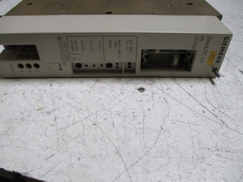 SIEMENS SIMATIC S5 6ES5-951-7ND41 POWER SUPPLY MODULE UNMP