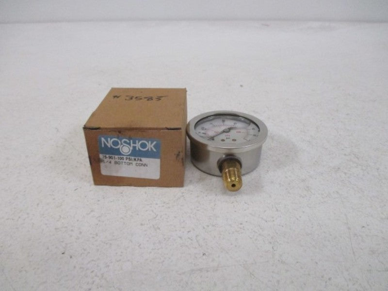 NOSHOK 3585 25-901-100 PRESSURE GAUGE NSMP