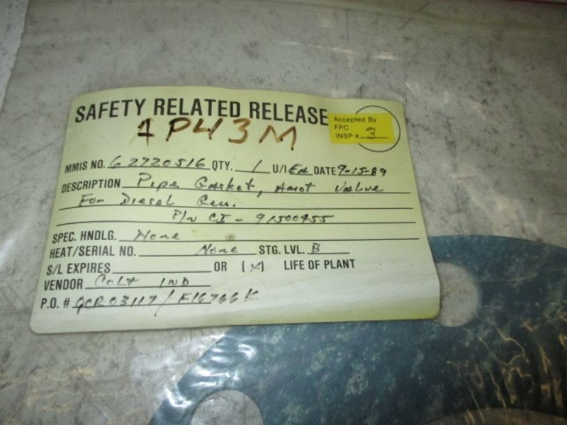 COLT IND CI-91500455 GASKET NSNP