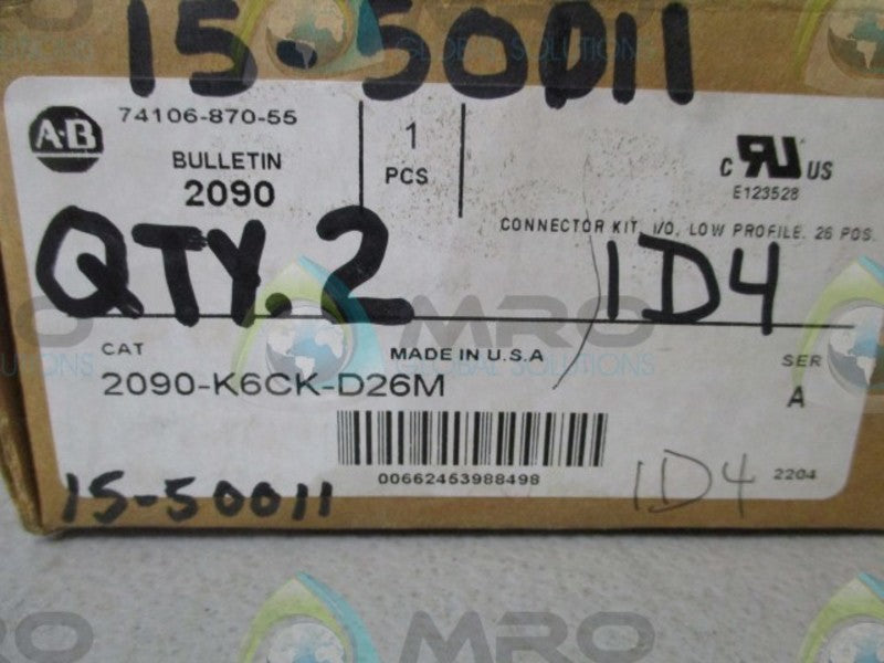 LOT OF 2 INDUSTRIAL SPARE PART 2090-K6CK-D26M SER. A NSMP