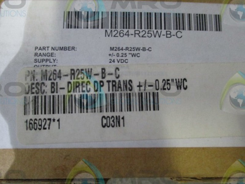 SETRA M264-R25W-B-C DIFFERENTIAL PRESSURE TRANSDUCER  NSMP