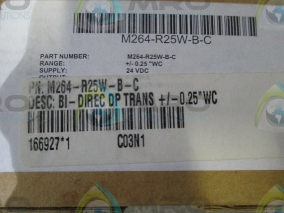 SETRA M264-R25W-B-C DIFFERENTIAL PRESSURE TRANSDUCER  NSMP