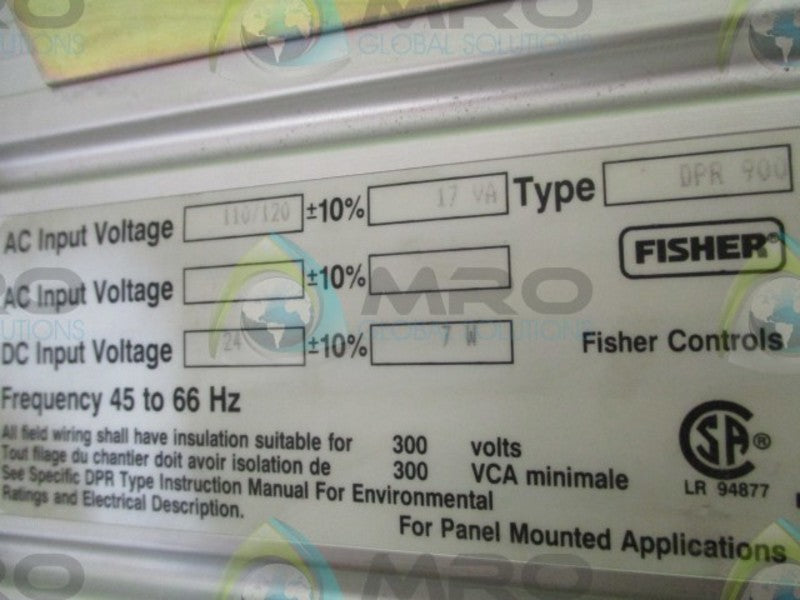 FISHER-ROSEMOUNT DPR900-02 CONTROLLER 498043401  UNMP