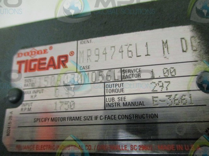 DODGE Q150B030MO56L1  0.43HP 1750RPM NSNP