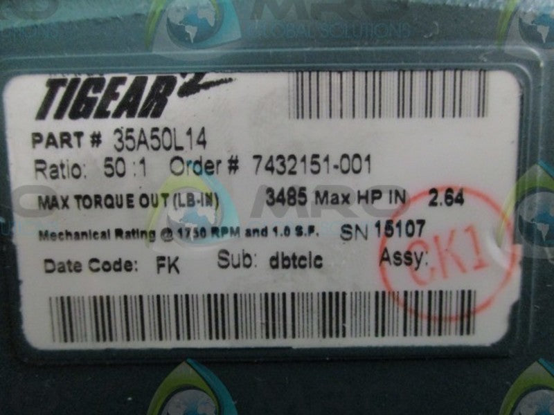 DODGE 35A50L14 2.64HP 1750RPM NSNP