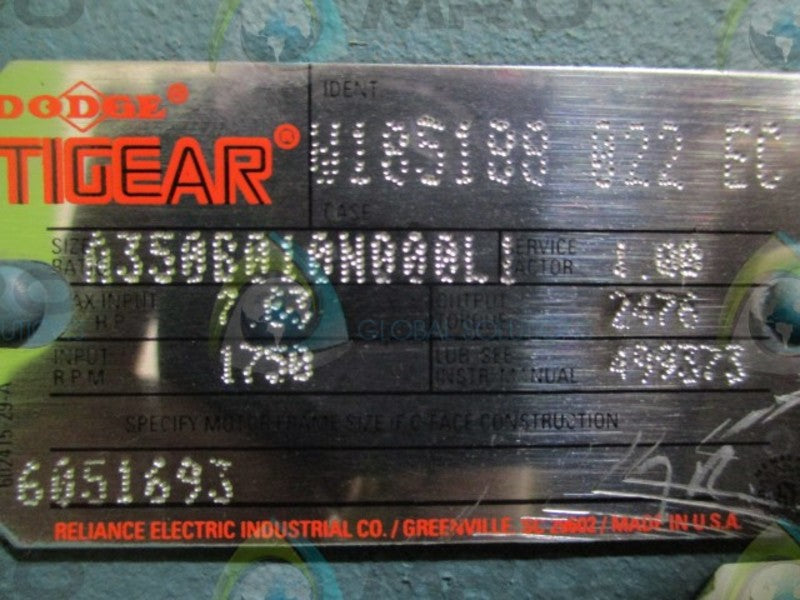 DODGE A350B010N000L1 7.63HP 1750RPM  NSNP
