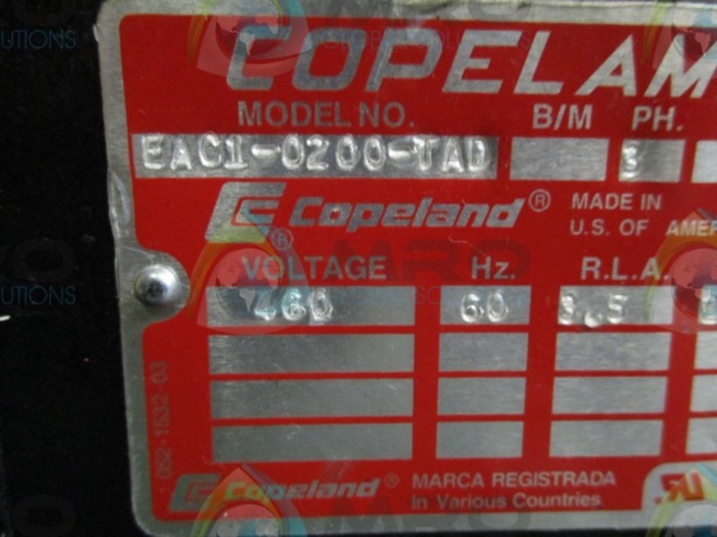 COPELAND COPELAMETIC EAC1-0200-TAD NSNP