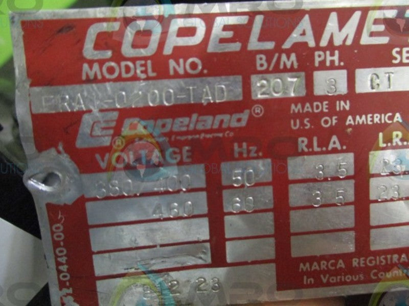 COPELAND COPELAMETIC EAC1-0200-TAD NSNP