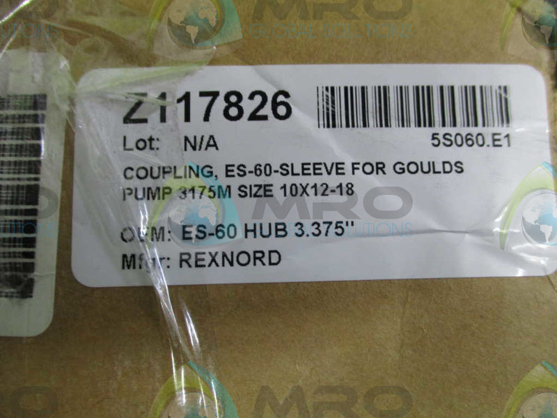 REXNORD 7300694 STRAIGHT BORE HUB STOCK BORE 3-3/8  NSMP