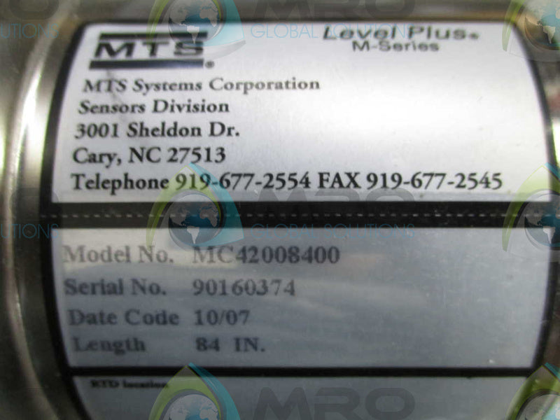 MTS MC42008400 LIQUID LEVEL TRANSMITTER  NSNP