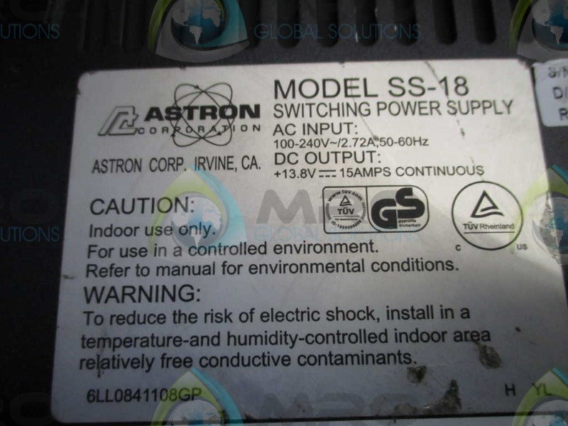 ASTRON SS-18MT SWITCHING POWER SUPPLY  NSMP