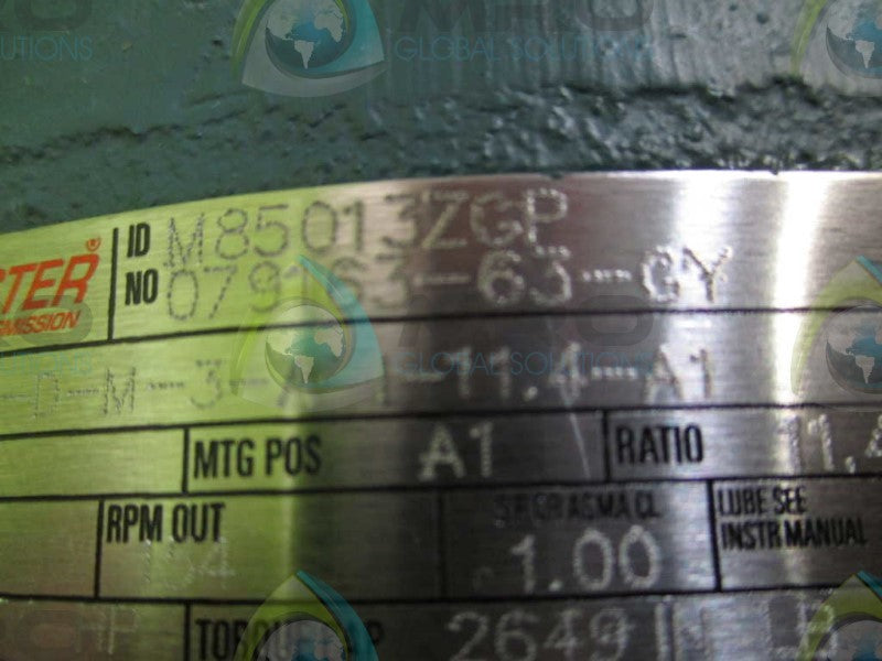 DODGE MASTER M85013ZGP GEAR REDUCER 7 HP 1750 RPM  NSNP