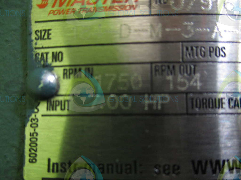 DODGE MASTER M85013ZGP GEAR REDUCER 7 HP 1750 RPM  NSNP