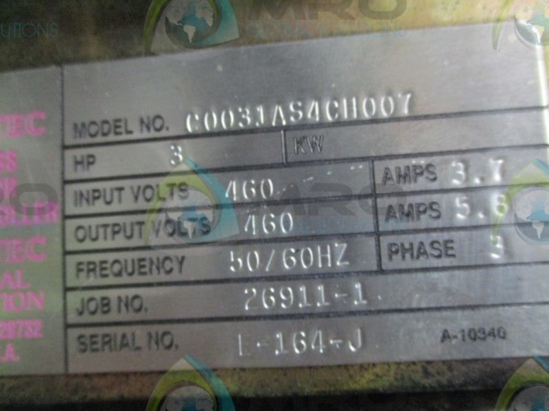 POWERTEC C0031AS4CH007 BRUSHLESS DC MOTOR SPEED CONTROLLER  UNMP