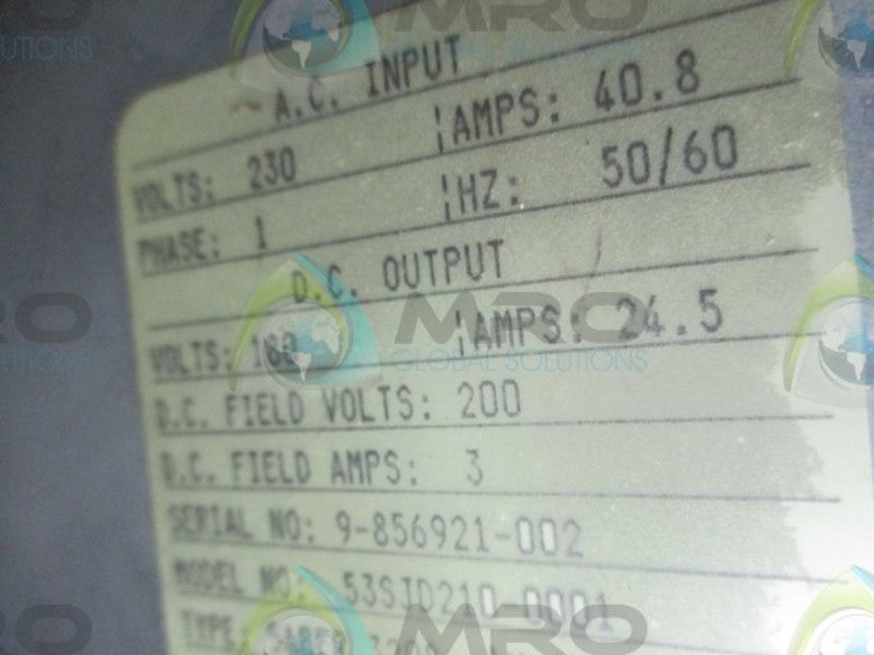 MAGNETEK 53SJD210-0001 DC DRIVE 3208  UNMP