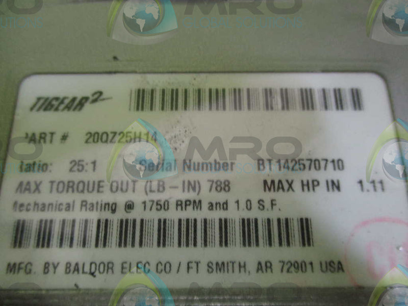 DODGE 2 20QZ25H14 1.11HP 1750RPM NSNP