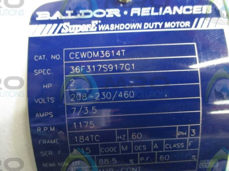 BALDOR CEWDM3614T 36F317S917CI NSNP