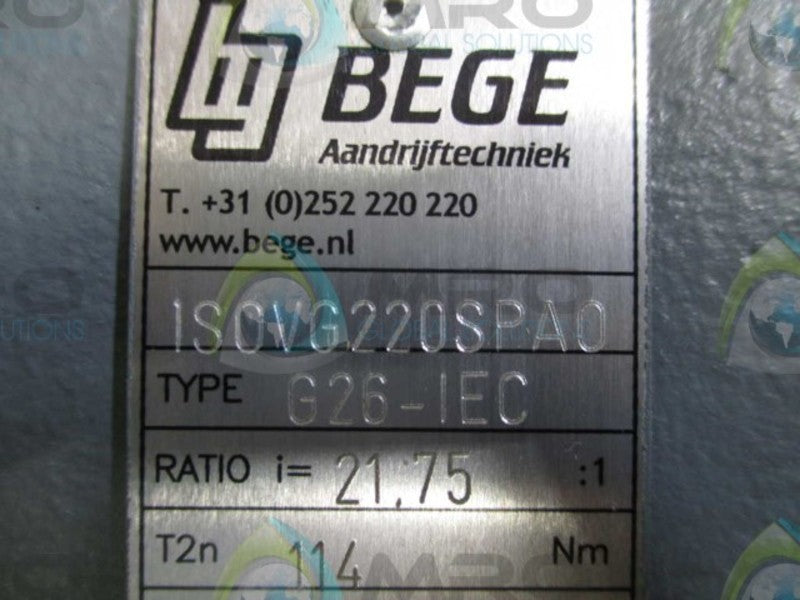 BEGE G26-IEC AAH80M4B NSNP