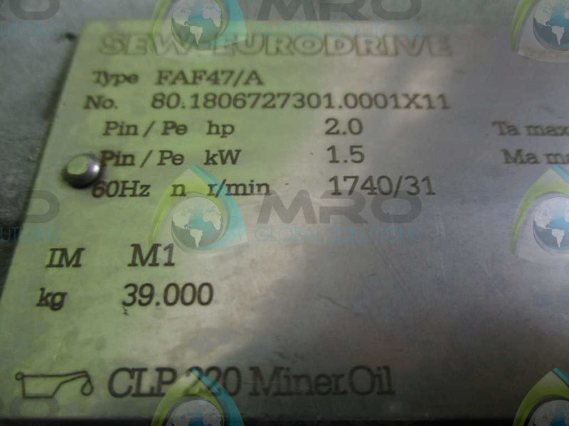 SEW EURODRVE FAF47/A UNMP