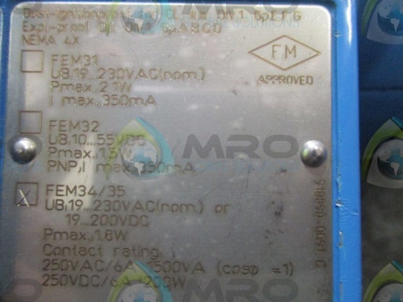ENDRESS+HAUSER SOLIPHANT II FTM30D-G5KB1 LEVEL SWITCH  UNMP