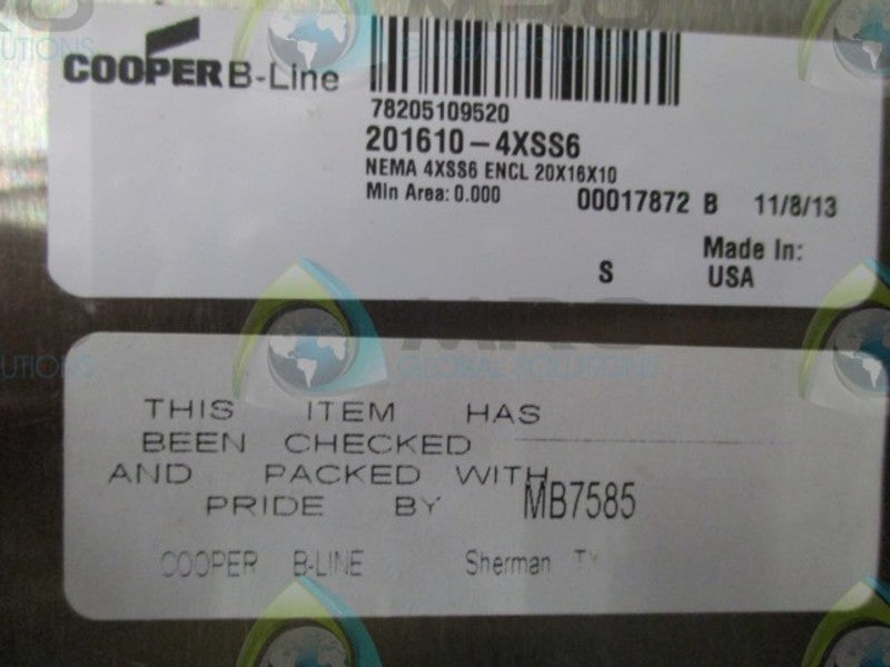 COOPER 201610-4XSS6  NSMP