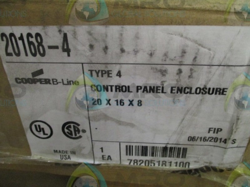 COOPER B-LINE 20168-4 CONTROL PANEL ENCLOSURE  NSMP