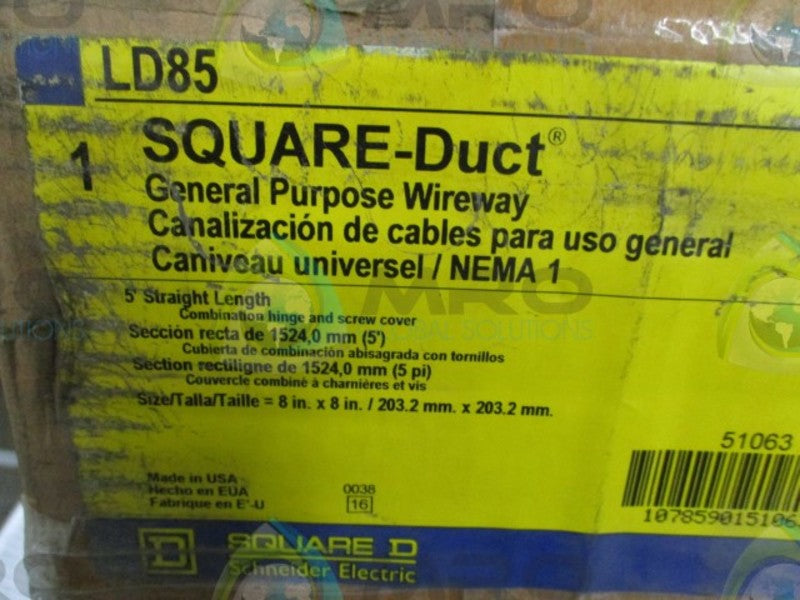 SQUARE D LD85 GENERAL PURPOSE WIREWAY 5'  NSMP