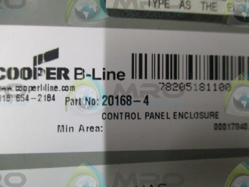 COOPER B-LINE 20168-4 CONTROL PANEL ENCLOSURE  NSNP