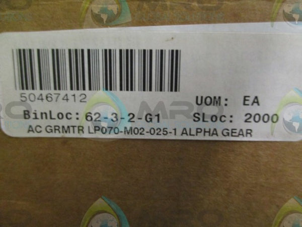 WITTENSTEIN ALPHA LP070-M02-25-111-000 GEAR REDUCER (AS PICTURED)   NSMP