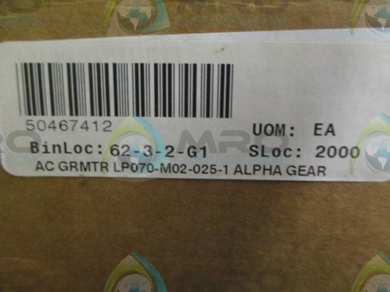 WITTENSTEIN ALPHA LP070-M02-25-111-000 GEAR REDUCER (AS PICTURED)   NSMP