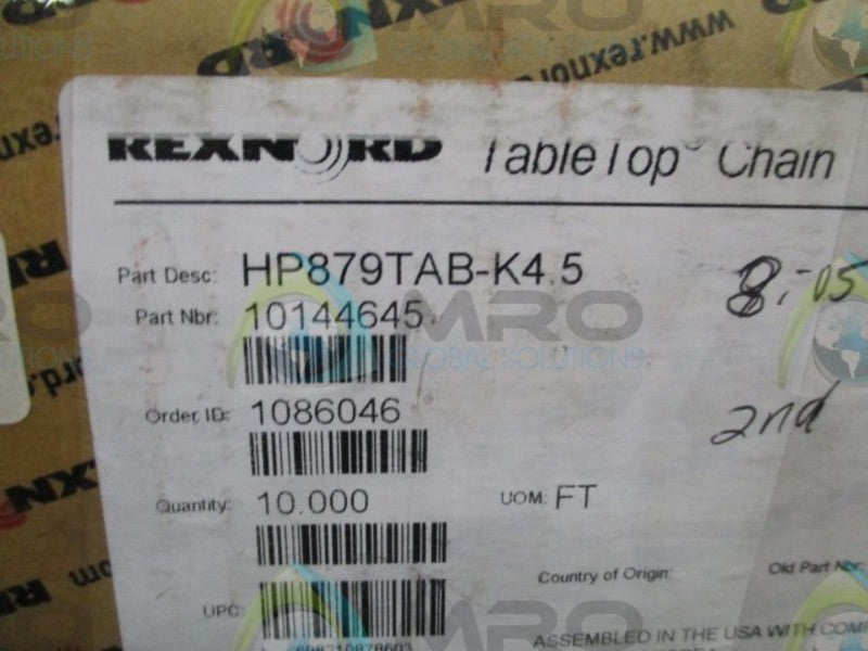 REXNORD HP879TAB-K4.5 10FT NSMP