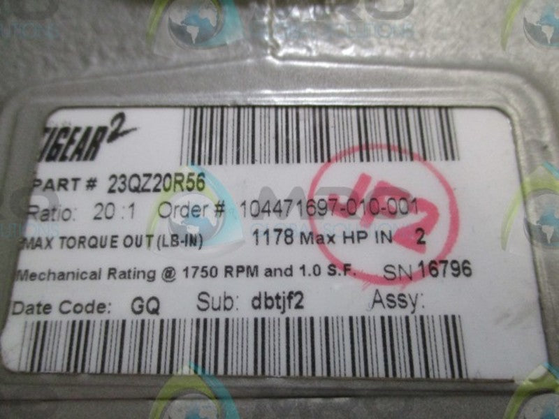 DODGE 2 23QZ20R56 2 HP 1750 RPM  NSNP