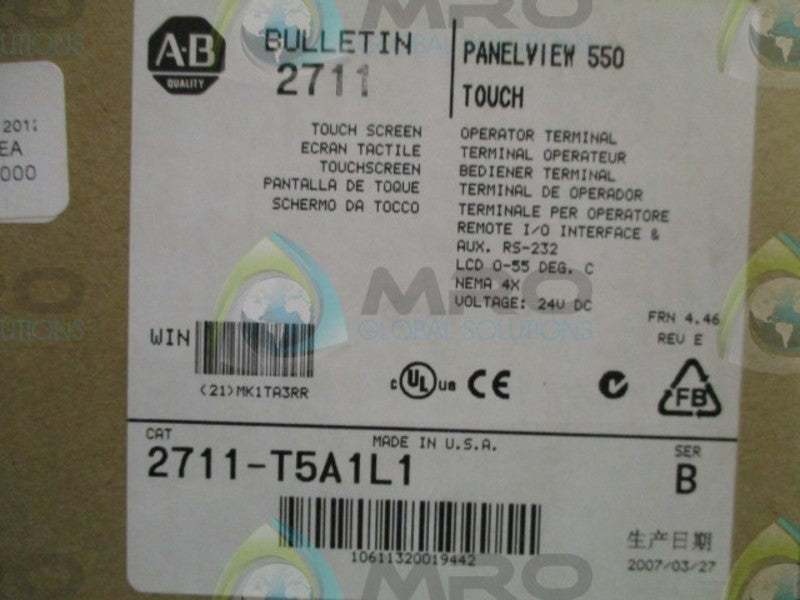 INDUSTRIAL SPARE PART 2711-T5A1L1 SER. B REV. E FRN 4.46 NSMP
