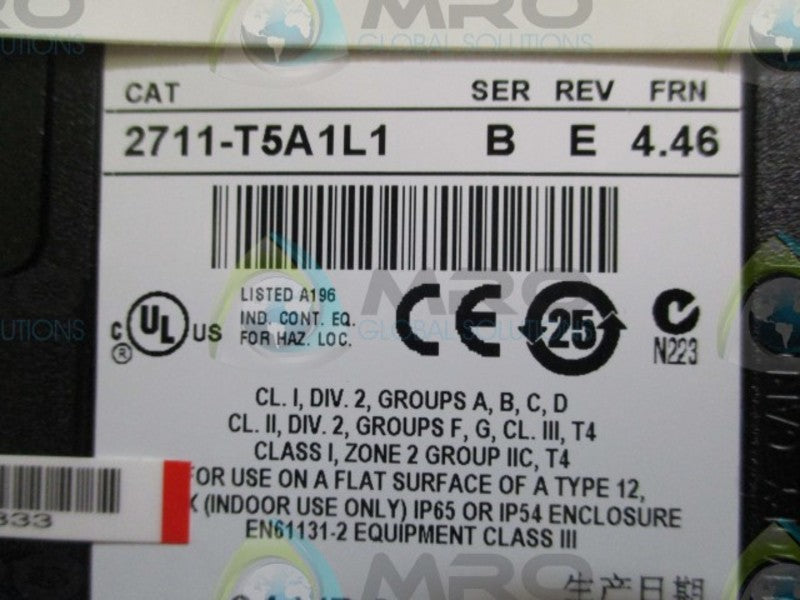 INDUSTRIAL SPARE PART 2711-T5A1L1 SER. B REV. E FRN 4.46 NSMP