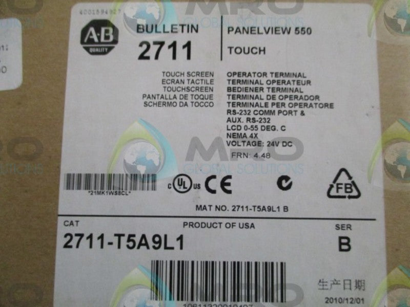 INDUSTRIAL SPARE PART 2711-T5A9L1 SER. B FRN 4.48  NSMP