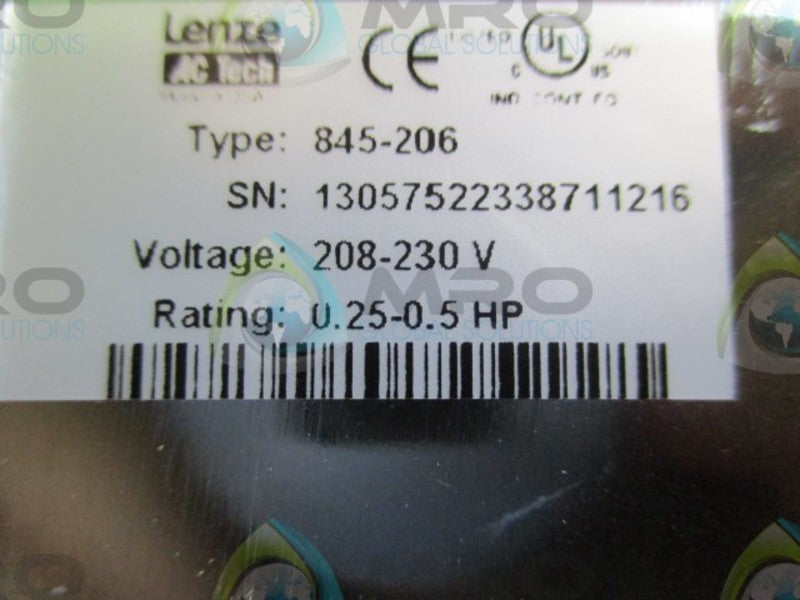 LENZE AC TECH 845-206 NSMP