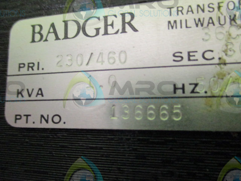 BADGER 136665 TRANSFORMER  NSNP