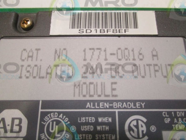 ALLEN BRADLEY 1771-OQ16 SER. A F/W A (REMAN)  NSNP