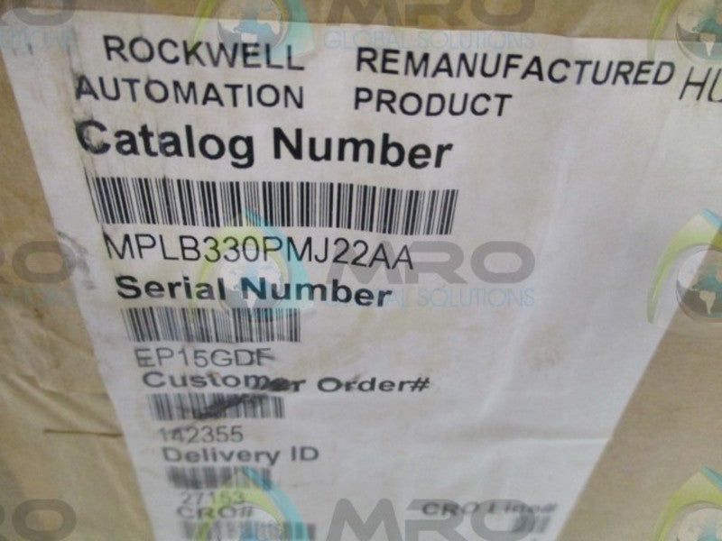 ALLEN BRADLEY MPL-B330P-MJ22AA SER. A REMAN