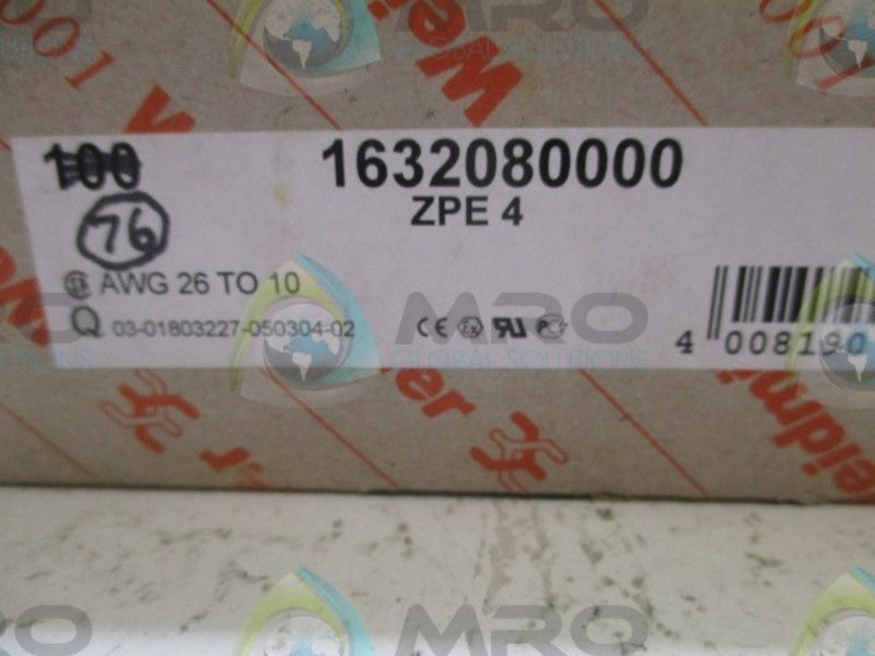 LOT OF 76 WEIDMULLER ZPE 4 TERMINAL BLOCK NSMP