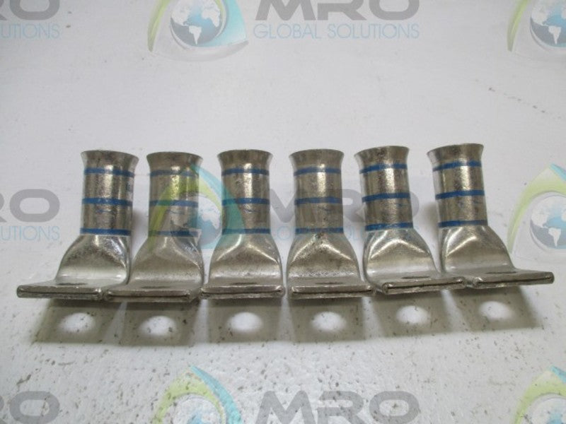 LOT OF 6 PANDUIT LCAF350-12F-6 ONE HOLE COPPER LUG NSMP